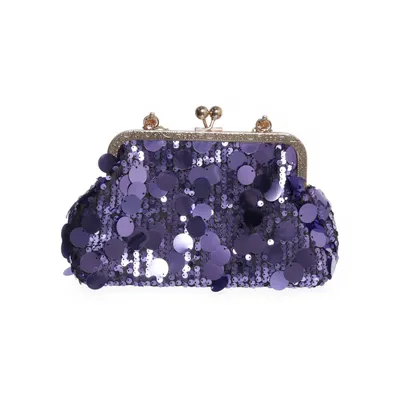 Axelremsväska (Lila, Guldfärgad)