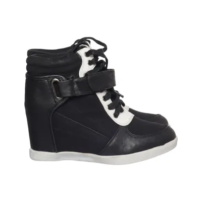 Wedges (Black, White) from Hoopah Leather