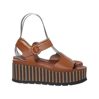 Wedges (Brown) from Primadonna Collection Leather