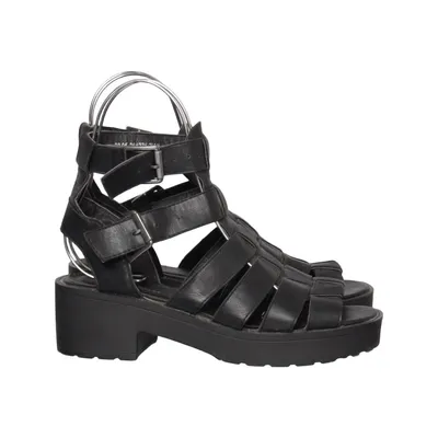 Gladiator sandalen (Zwart) van Vox Shoes Leer