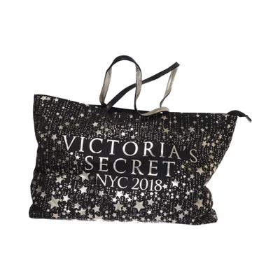 Handväska (Svart, Guldfärgad) från Victoria's Secret Bomull, Polyester, Polyuretan