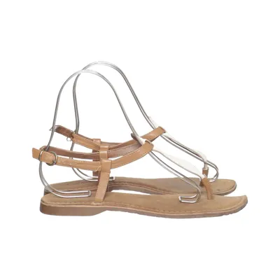 Sandals (Brown, White) from Lazamani Leather