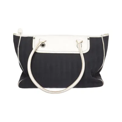 Handtasche (Schwarz, Weiß) von Lacoste Leder, Polyester