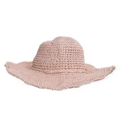 Strohoed (Roze) van Bella Polyester