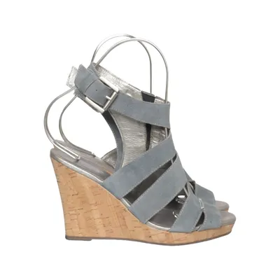 Chaussure compensées (Bleu) de SPM Cuir
