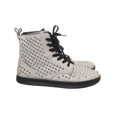 Laced boots (Beige, Silver) from Dr. Martens