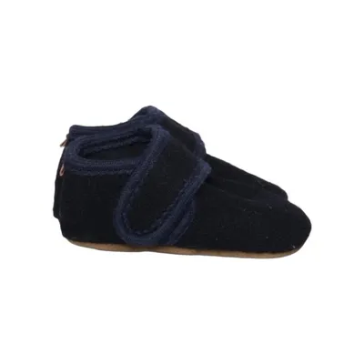 Slippers (Blue) from Melton Leather, Wool