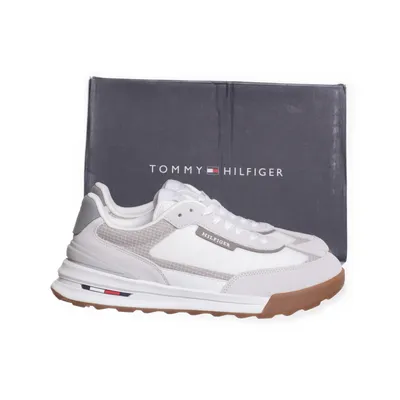 Sneakers (Wit, Meerkleurig) van Tommy Hilfiger Leer