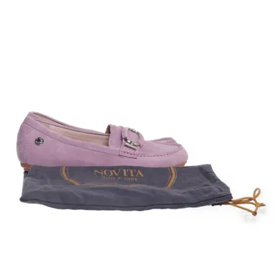 Loafers (Lila) van Novita Leer, Suède