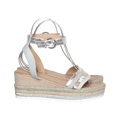 Wedges (Silver, Beige, Multicolored) from Erynn Leather