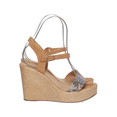 Wedges (Brown, Multicolored) from Lasocki Leather