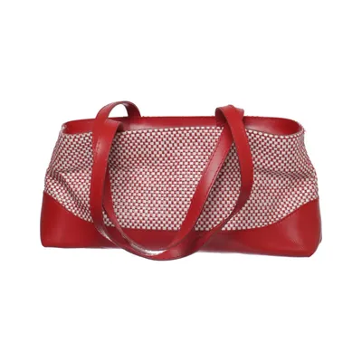 Handtasche (Rot, Weiß) von Merete Fonnesberg