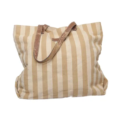 Canvas bag (Beige, Brown) from Mango Touch Cotton, Polyester, Polyurethane