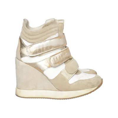 Sleehakken (Beige, Wit, Goud) van Texto Leer