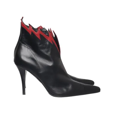 Heeled boots (Black, Red) from Pura Lopez Leather