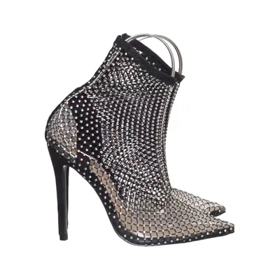 Laarzen met hak (Zwart, Zilver) van Public Desire