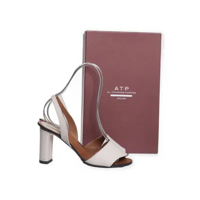 High heel sandals (White) from ATP Atelier Leather