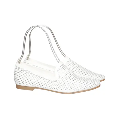 Slip-ons (White, Silver) from La Strada