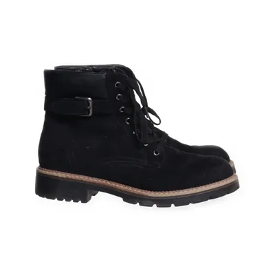 Laced boots (Black) from Landrover Faux suede