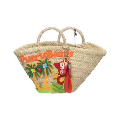 Strandtas (Beige, Meerkleurig)