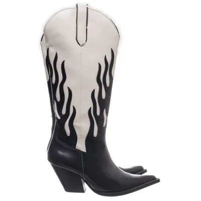 Cowboylaarzen (Wit, Zwart) van Zara
