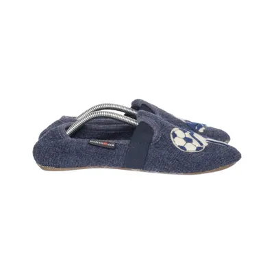 Slippers (Blue, White) from Haflinger Wool