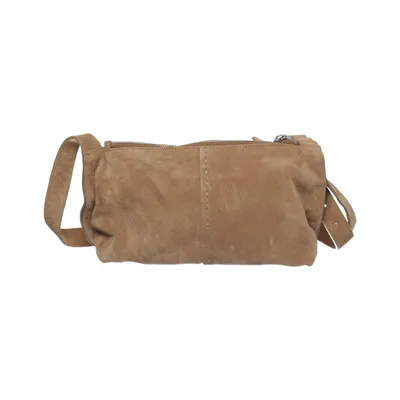 Shoulder-bag (Brown) from Massimo Dutti Cotton, Leather
