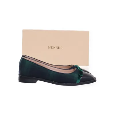 Ballerinaskor (Grön, Svart, Petrol) från Menbur Skinn