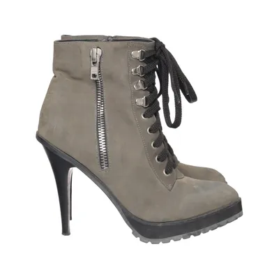 Bottes à talons (Gris) de Friis & Company Cuir