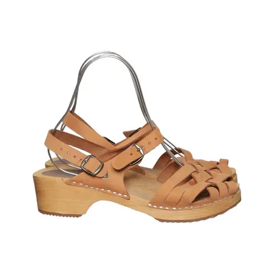 Clogs (Brown) from Moheda Leather