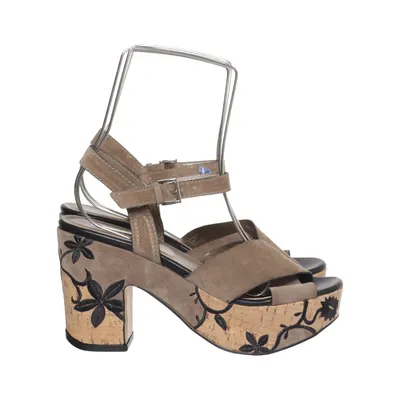 Sandales à talons hauts (Beige) de Progetto Cuir