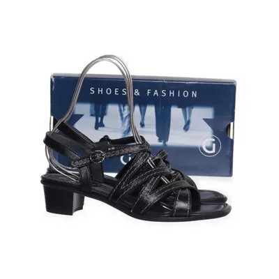 High heel sandals (Black) from Gabor Leather