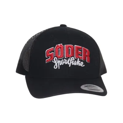 Trucker pet (Zwart, Rood, Wit) van Yupoong Katoen, Polyester