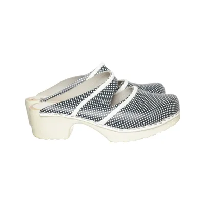 Sabots (Noir, Blanc) de Charlotte of Sweden Cuir