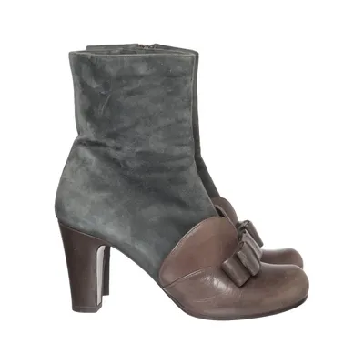 Heeled boots (Gray, Brown) from Chie Mihara Leather