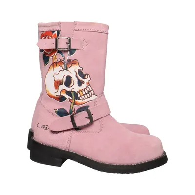 Boots (Pink, Multicolored) from Ed Hardy Leather