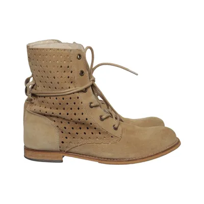 Laced boots (Beige) from Shoot