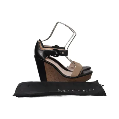 Wedges (Black, Beige) from Miezko Leather