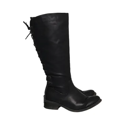 Boots (Black) from Super Mode Faux leather