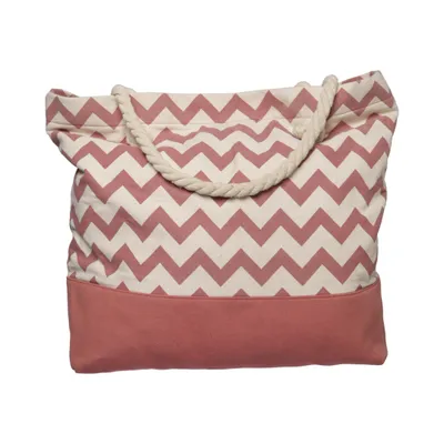 Sac de plage (Rose, Beige)