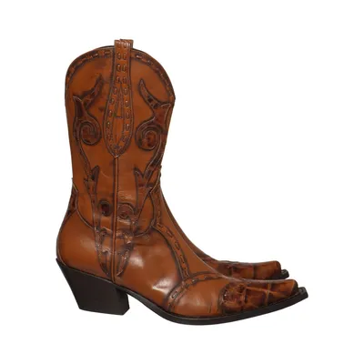 Cowboy boots (Brown) from Bianco Leather