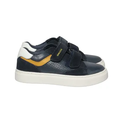 Trainingsschoenen (Blauw, Geel, Wit) van Geox Leer