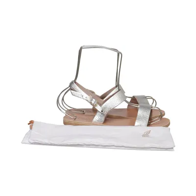 Sandalen (Zilver, Bruin) van Ancient Greek Sandals Leer
