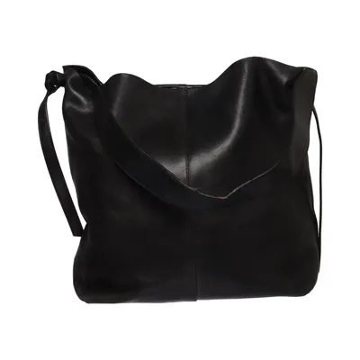 Shoulder-bag (Black) from Don Donna Leather, Polyester