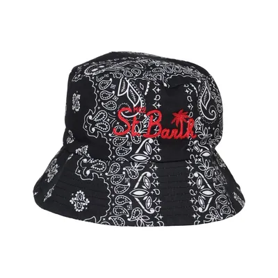 Bucket hat (Black, White) from MC2 Saint Barth Cotton