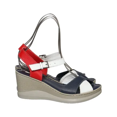 Wedges (Blue, White, Red) from Andrea Conti Leather
