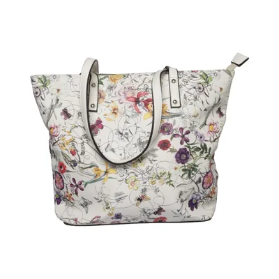 Skuldertaske (White Flower) fra Puccini Polyester, Polyurethan