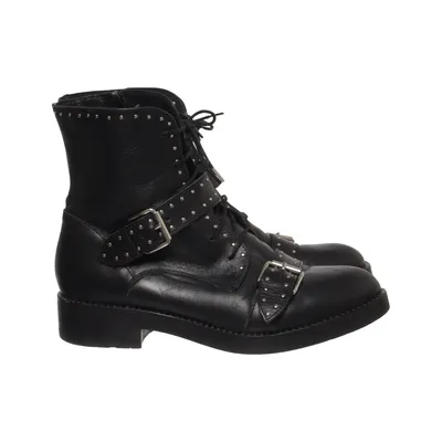 Laced boots (Black) from Stylesnob Leather