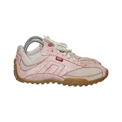 Baskets (Rose, Blanc) de Caterpillar Cuir