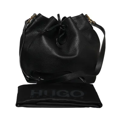 Skuldertaske (Sort) fra Hugo Boss Bomuld, Læder